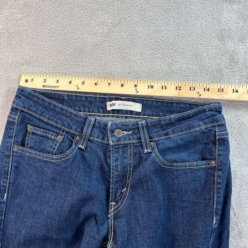Levi's 518 Superlow Bootcut Jeans 9M W29 L32 Dark Wash  Indie Western Cowgirl - Picture 9 of 12